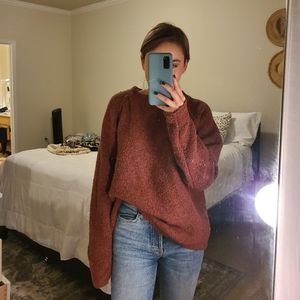 Oversized brown sweater